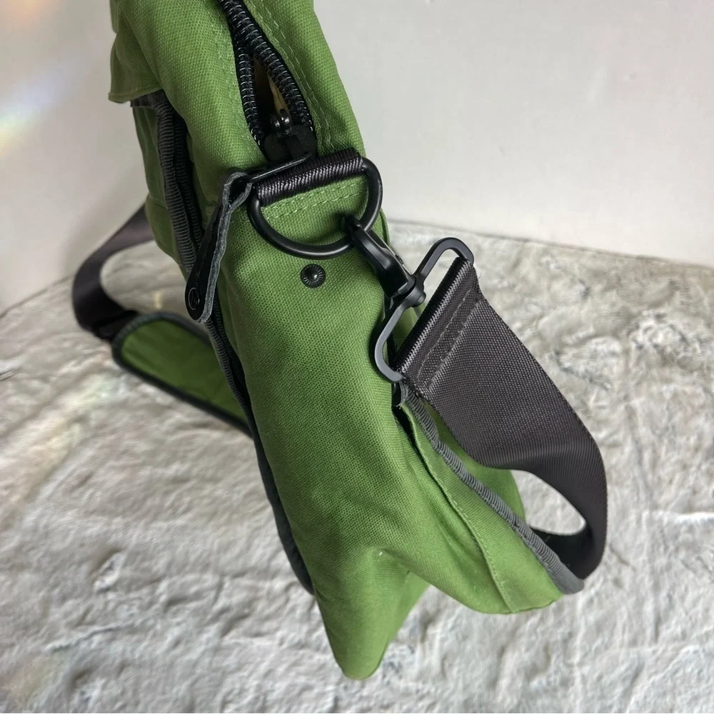 Puma Green Messenger Large Bag with Black and Yellow Accents